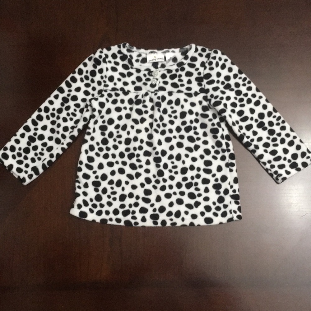 Fleece Dalmatian print top